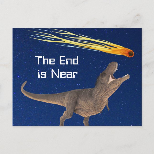 Meteor Dinosaur Slut Katastrof Nära Vykort (Framsida)