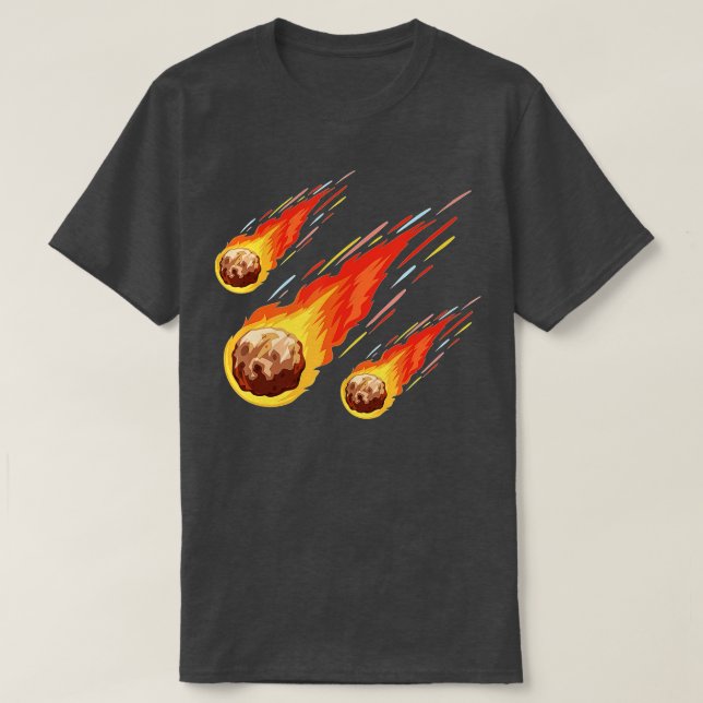 Meteor shower - Asteroids Space Galaxy Astronauts  T Shirt (Design framsida)