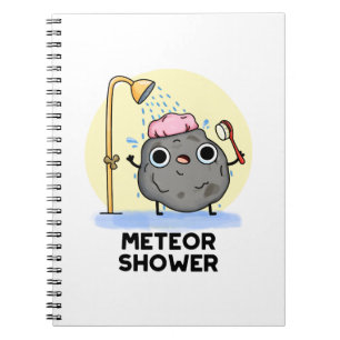 Meteor Shower Funny Science Pun Anteckningsbok