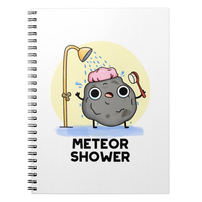 Meteor Shower Funny Science Pun Anteckningsbok (Framsidan)