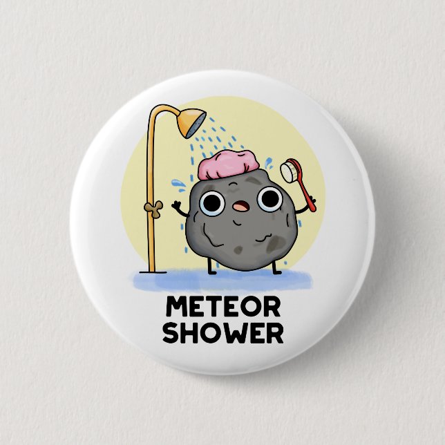 Meteor Shower Funny Science Pun Knapp (Framsida)