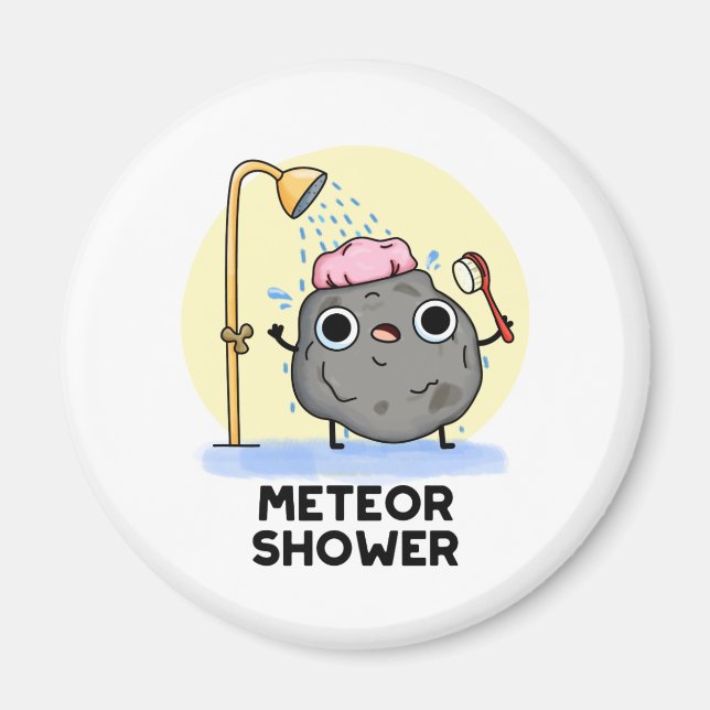 Meteor Shower Funny Science Pun Magnet (Framsidan)