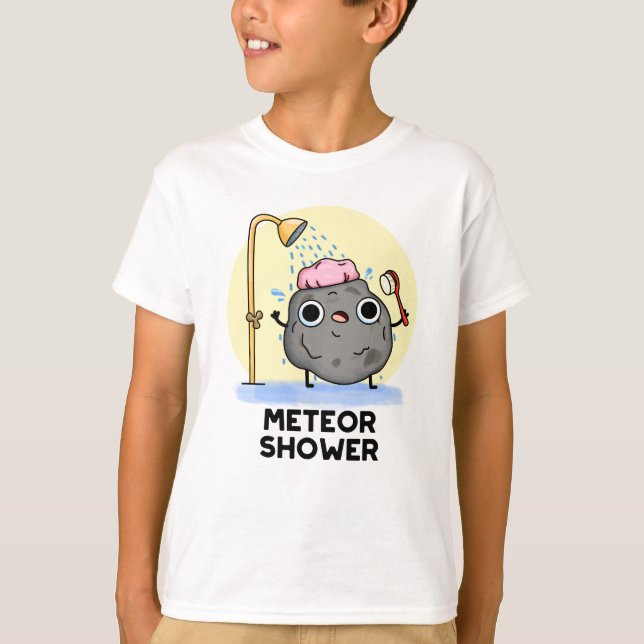 Meteor Shower Funny Science Pun T Shirt (Framsida)