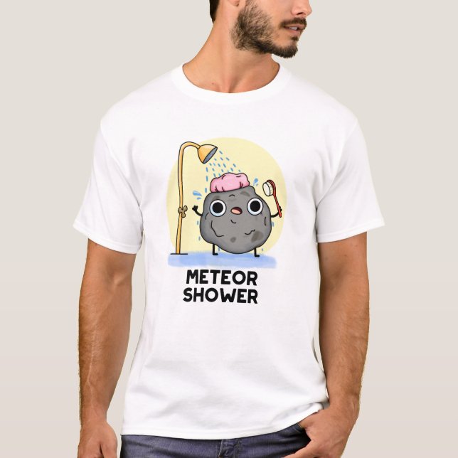Meteor Shower Funny Science Pun T Shirt (Framsida)