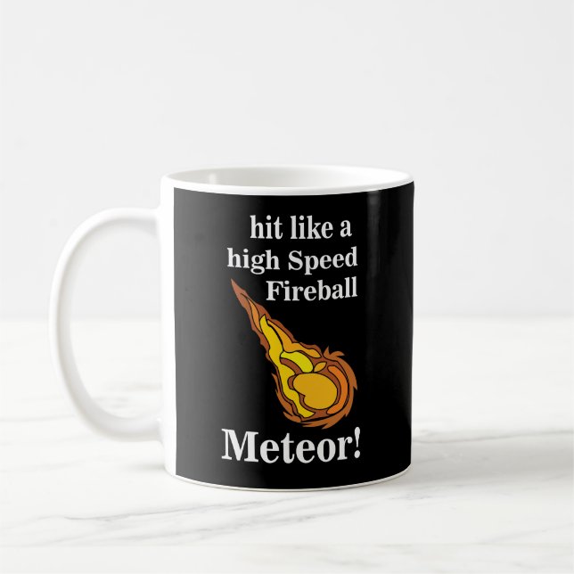 Meteor Stjärnfall Eldklot Meteor Kaffemugg (Vänster)