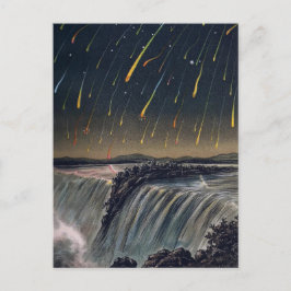 Meteor Storm over Niagara Falls, c. 1833 Postcard Vykort