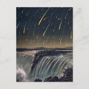 Meteor Storm over Niagara Falls, c. 1833 Postcard Vykort