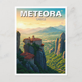 Meteora Greece Travel Vykort
