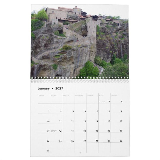 Meteora - Grekland Kalender (Jan 2027)