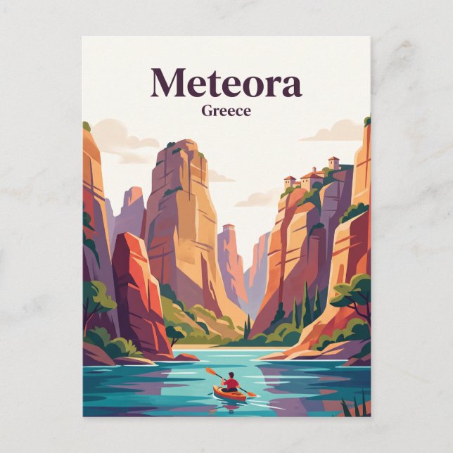 Meteora, Grekland Vykort (Framsida)