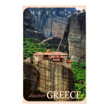Meteora Travel Poster