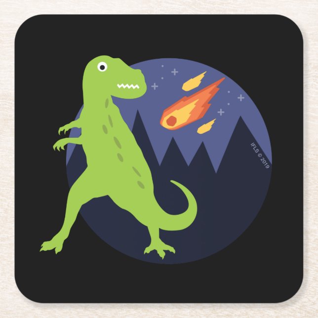 Meteoriten som klibbade underlägg papper kvadrat (Framsidan)