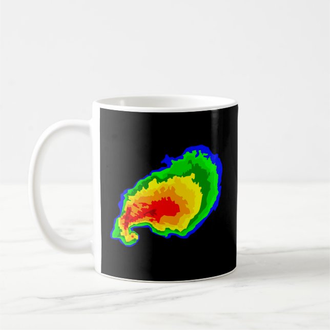 Meteorolog Hunting Storms Cumulonimbus Twisting Kaffemugg (Vänster)