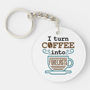 Meteorolog jag vänder kaffet till prognoserna