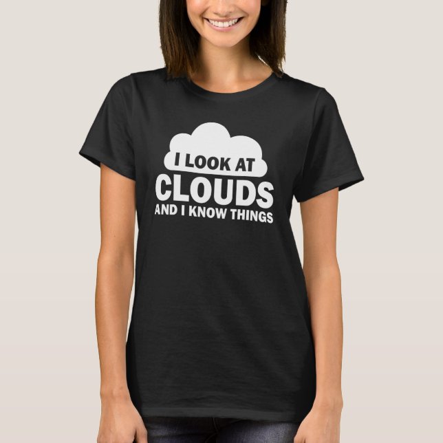 Meteorologer Coola Chaser Weather Forecast Clouds T Shirt (Framsida)