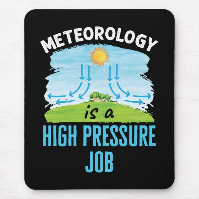 Meteorologi är ett högtrycksjobb Väder Musmatta (Framsidan)