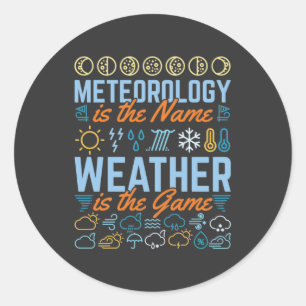 Meteorologi är Namn vädret är spelet Runt Klistermärke