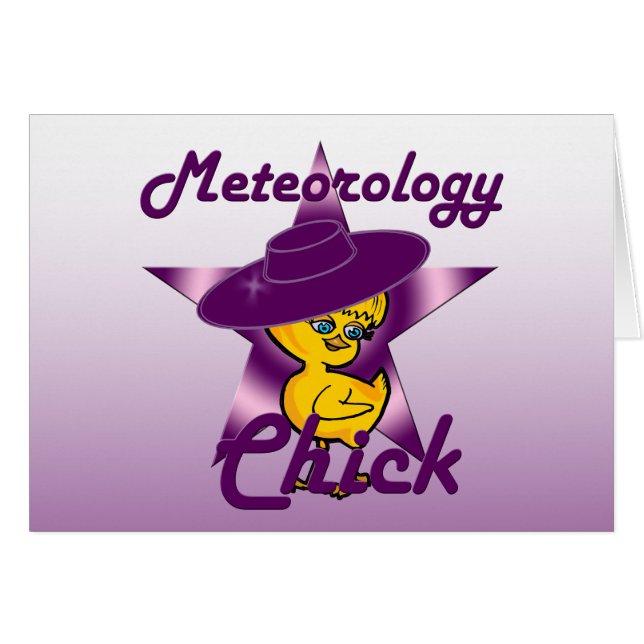 Meteorologi Chick #9 Hälsningskort (Framsidan Horizontal)