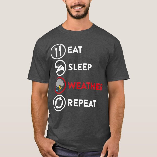 Meteorologi Weather Man Storm Chaser Gift T Shirt (Framsida)