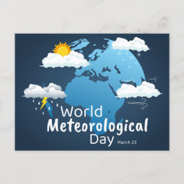 Meteorologisk dag i världen helg vykort