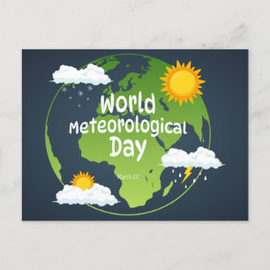 Meteorologisk dag i världen helg vykort
