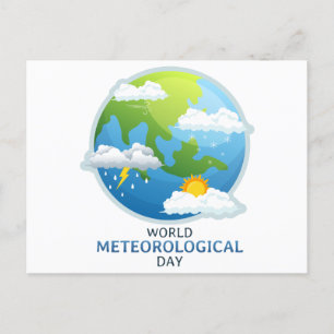 Meteorologisk dag i världen helg vykort