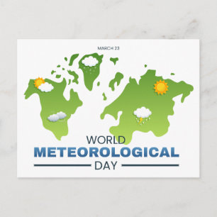 Meteorologisk dag i världen helg vykort