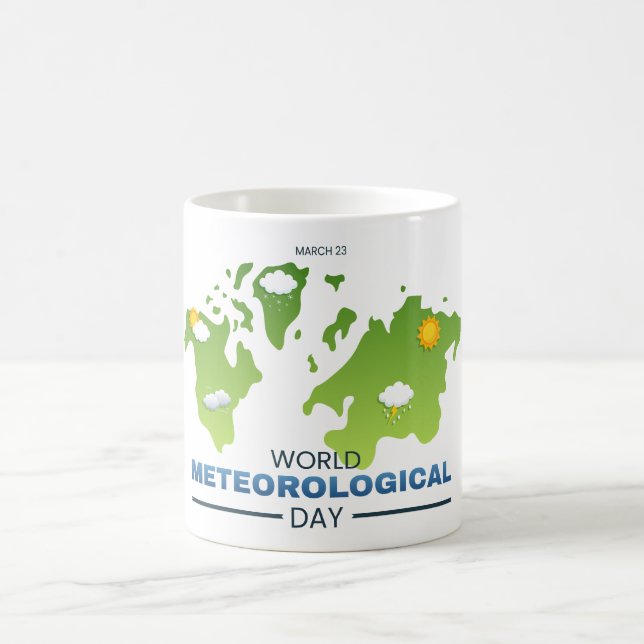 Meteorologisk dag i världen kaffemugg (Center)