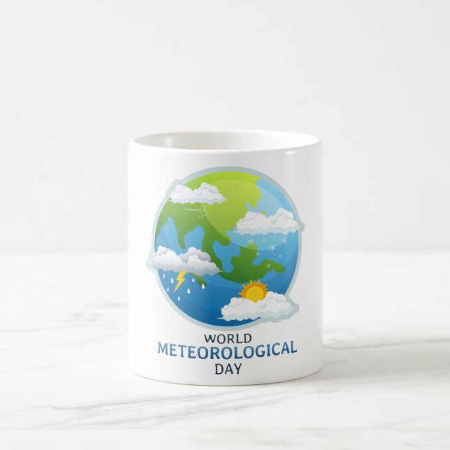 Meteorologisk dag i världen kaffemugg (Center)