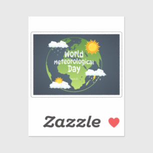 Meteorologisk dag i världen klistermärken