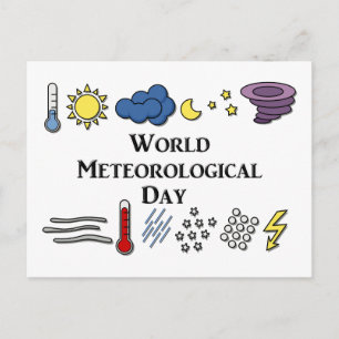 Meteorologisk dag i världen vykort