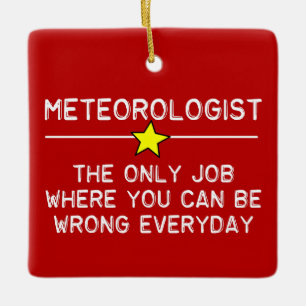 Meteorologist-jobb Julgransprydnad Keramik