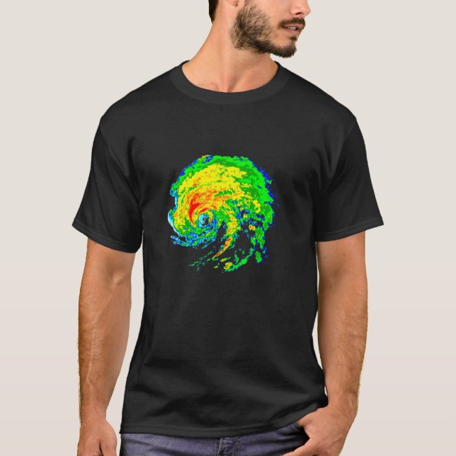 Meteorologist Storm Chasing Weather Radar Image T Shirt (Framsida)