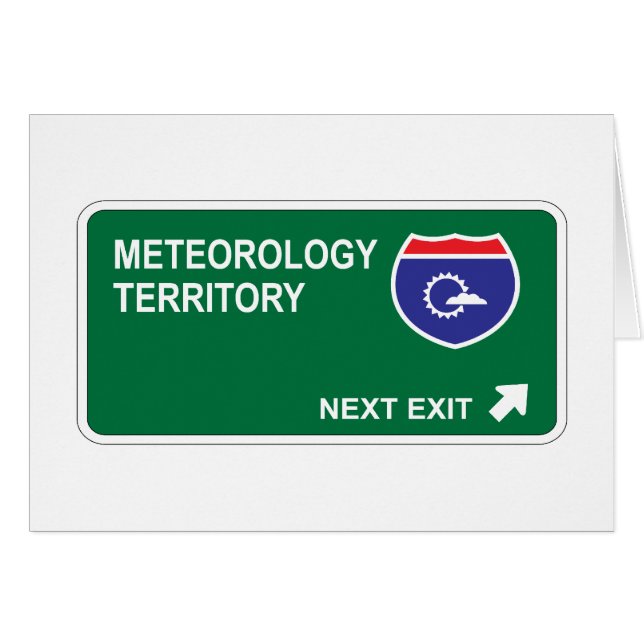 Meteorology därefter går ut hälsningskort (Framsidan Horizontal)