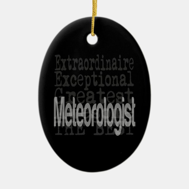 Meteorololog Extraordinaire Julgransprydnad Keramik (Framsidan)