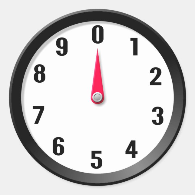 Meter 0 runt klistermärke (Framsida)