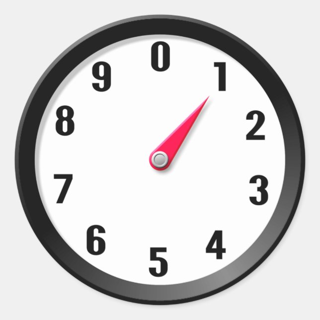 Meter 1 runt klistermärke (Framsida)