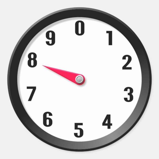 Meter 8 runt klistermärke (Framsida)