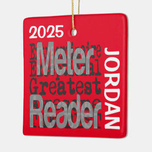 Meter Reader Extraordinaire-ANPASSNINGSBAR Julgransprydnad Keramik