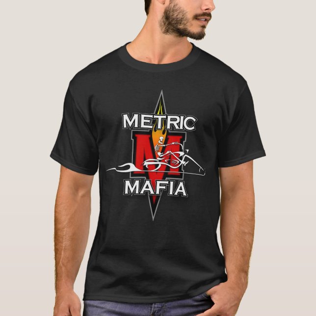 MetermaffiamotorcykelHelvete-NOLLA-Hjul Tee Shirt (Framsida)