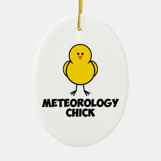 Meterology chick julgransprydnad keramik (Framsidan)