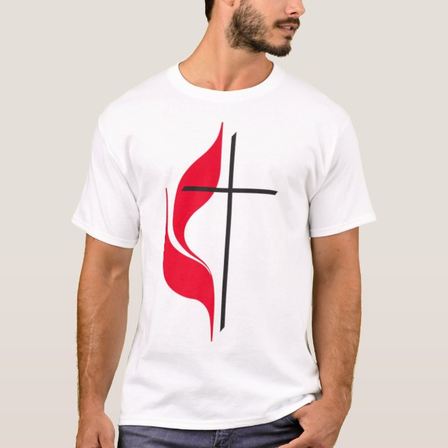 Methodist Flagga Christian Methodists protestant T Shirt (Framsida)