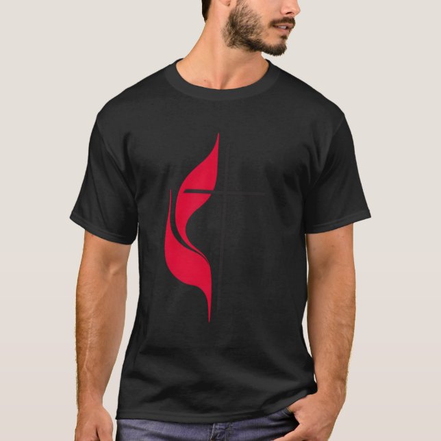 Methodist Kor Flagga Christian Methodists Proskal T Shirt (Framsida)