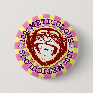 Meticulous 100% Funny Funky Monkey Badge Knapp