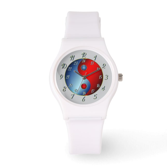 Meticulous White Yin Yang Armbandsur (Framsida)