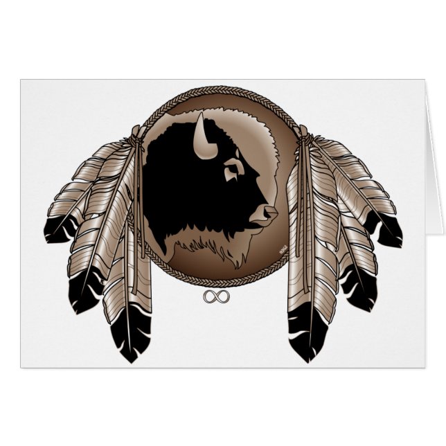 Metionationskort för första nationens naturskyddsk hälsningskort (Framsidan Horizontal)