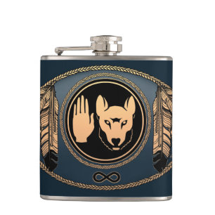 Metis Art Flask Anpassningsbar Metis Rebebell Flag Fickplunta
