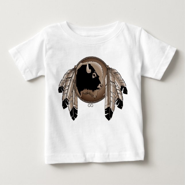 Metis Baby Shirts Native Wildlife Art Baby Shirt Tröja (Framsida)