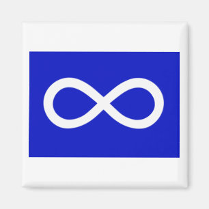 Métis Blue Flagga Magnet