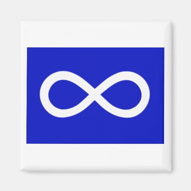 Métis Blue Flagga Magnet (Framsidan)